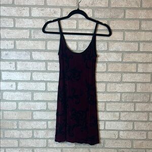Vintage Mini Velvet Pattern Dress- Size M